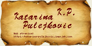 Katarina Pulejković vizit kartica